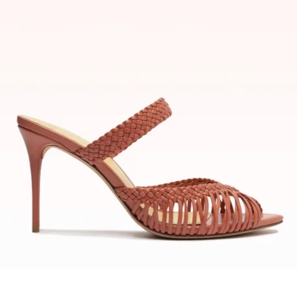 ALEXANDRE BIRMAN Birman Agatha Mule Nappa Kiss Guava Heels - Picture 3 of 14